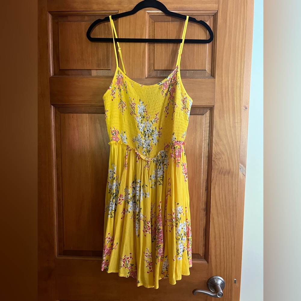 Lulus yellow floral sundress